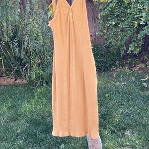 Mustard yellow spaghetti strap dress